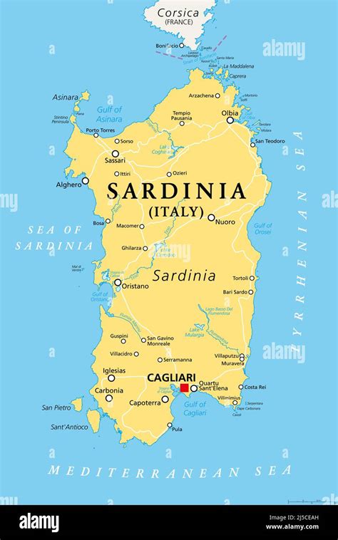 cagliari sardinia italy map